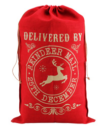 Red Christmas Reindeer Mail Bags