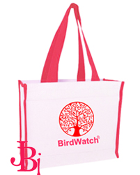 Canvas Promotional Bags with Red Trim Promotional Bags