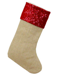 Christmas Burlap Stocking