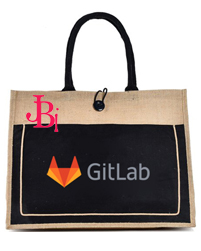 Promotional Jute Bags with button closer and logo print