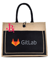 Black Cotton Pocket Jute Promotional Bags