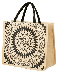 Full Mono Color Print Jute Shopping Bag Manufacturers