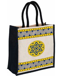 Six Head Star Print Jute Shopping Bag Manufacturers